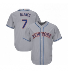 Youth New York Mets 7 Gregor Blanco Authentic Grey Road Cool Base Baseball Jersey 