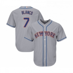 Youth New York Mets 7 Gregor Blanco Authentic Grey Road Cool Base Baseball Jersey 