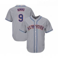 Youth New York Mets 9 Brandon Nimmo Authentic Grey Road Cool Base Baseball Jersey 