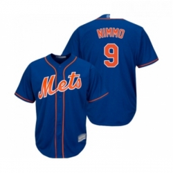 Youth New York Mets 9 Brandon Nimmo Authentic Royal Blue Alternate Home Cool Base Baseball Jersey 