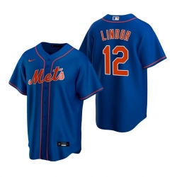 Youth Nike New York Mets Francisco Lindor Blue Cool Base Stitched Jersey