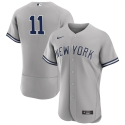 Men New York Yankees 11 Anthony Volpe Gray Flex Base Stitched Baseball Jersey