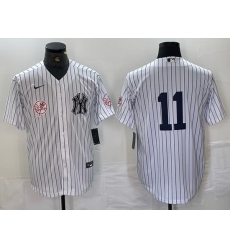 Men New York Yankees 11 Anthony Volpe White Cool Base Stitched Baseball JerseyS 4