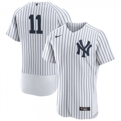 Men New York Yankees 11 Anthony Volpe White Flex Base Stitched Baseball Jersey