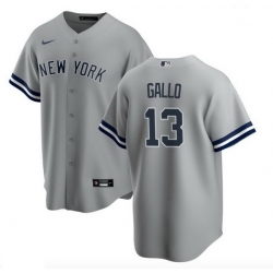 Men New York Yankees 13 Joey Gallo Men Nike Gray Road MLB Jersey