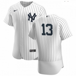 Men New York Yankees 13 Joey Gallo Men Nike White Authentic Home MLB Jersey