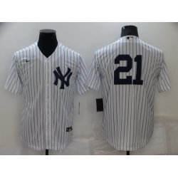 Men New York Yankees 21 Paul O 27Neill White Cool Base Stitched Baseball jersey