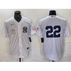 Men New York Yankees 22 Juan Soto White Cool Base Stitched Baseball Jersey 10