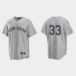 Men New York Yankees 33 Tim Locastro Men Nike Gray 2021 Field of Dreams Game MLB Jersey