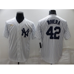 Men New York Yankees 42 Mariano Rivera White Cool Base Stitched Baseball Jerse