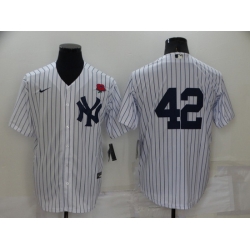 Men New York Yankees 42 Mariano Rivera White Cool Base Stitched Baseball Jerseys 