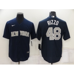 Men New York Yankees 48 Anthony Rizzo Navy Cool Base Stitched jersey