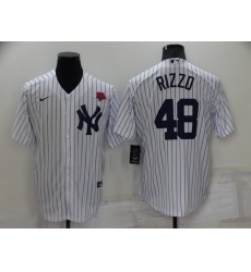 Men New York Yankees 48 Anthony Rizzo White Cool Base Stitched Baseball Jersey