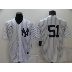 Men New York Yankees 51 Bernie Williams White Cool Base Stitched Baseball jersey