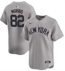 Men New York Yankees 82 Cody Morris Gray 2024 Away Limited Cool Base Stitched Baseball Jersey