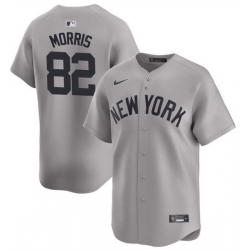 Men New York Yankees 82 Cody Morris Gray 2024 Away Limited Cool Base Stitched Baseball Jersey