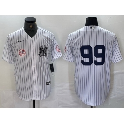 Men New York Yankees 99 Aaron Judge White Cool Base Stitched Baseball Jersey 