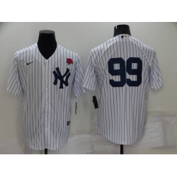 Men New York Yankees 99 Aaron Judge White Cool Base Stitched Baseball Jerseys
