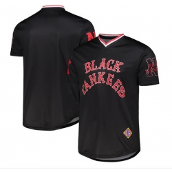 Men New York Yankees Black V Neck Stitched Jersey
