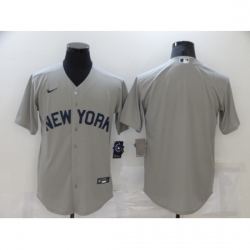Men New York Yankees Blank Gray Game 2021 Field of Dreams Jersey