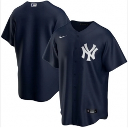 Men New York Yankees Nike Blue Blank Jersey