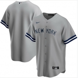 Men New York Yankees Nike Gray Blank Jersey