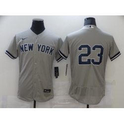 Men Nike New York Yankees 23 Don Mattingly Gray MLB Jersey