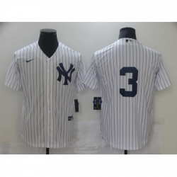 Men Nike New York Yankees Babe Ruth 3 White Road Flex Base Authentic Collection Jersey