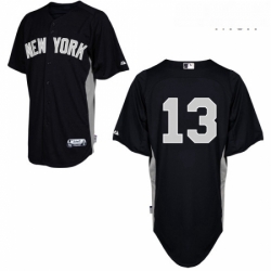 Mens Majestic New York Yankees 13 Alex Rodriguez Authentic Black 2011 Road Cool Base BP MLB Jersey