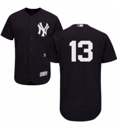 Mens Majestic New York Yankees 13 Alex Rodriguez Navy Blue Alternate Flex Base Authentic Collection MLB Jersey