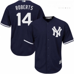 Mens Majestic New York Yankees 14 Brian Roberts Replica Navy Blue Alternate MLB Jersey