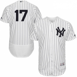 Mens Majestic New York Yankees 17 Matt Holliday WhiteNavy Flexbase Authentic Collection MLB Jersey