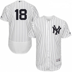 Mens Majestic New York Yankees 18 Didi Gregorius White Home Flex Base Authentic Collection MLB Jersey