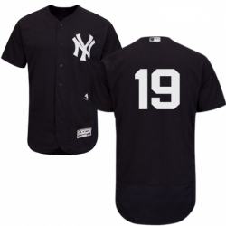 Mens Majestic New York Yankees 19 Masahiro Tanaka Navy Blue Alternate Flex Base Authentic Collection MLB Jersey