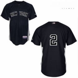 Mens Majestic New York Yankees 2 Derek Jeter Authentic Black MLB Jersey