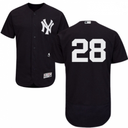 Mens Majestic New York Yankees 28 Austin Romine Navy Blue Alternate Flex Base Authentic Collection MLB Jersey