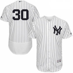 Mens Majestic New York Yankees 30 David Robertson WhiteNavy Flexbase Authentic Collection MLB Jersey