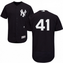 Mens Majestic New York Yankees 41 Miguel Andujar Navy Blue Alternate Flex Base Authentic Collection MLB Jersey