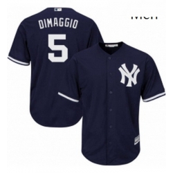 Mens Majestic New York Yankees 5 Joe DiMaggio Replica Navy Blue Alternate MLB Jersey