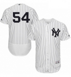 Mens Majestic New York Yankees 54 Aroldis Chapman White Home Flex Base Authentic Collection MLB Jersey