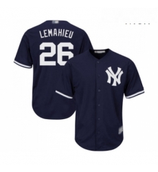 Mens New York Yankees 26 DJ LeMahieu Replica Navy Blue Alternate Baseball Jersey 