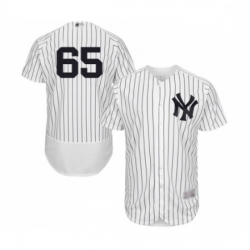 Mens New York Yankees 65 James Paxton White Home Flex Base Authentic Collection Baseball Jersey