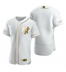 New York Yankees Blank White Nike Mens Authentic Golden Edition MLB Jersey