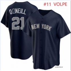 New York Yankees Rookie Anthony Volpe No. 11  Navy Blue Stitched MLB Jersey