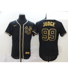 Yankees 99 Aaron Judge Black Gold Nike Flexbase Jersey