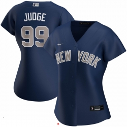 New York Yankees 99 Aaron Judge Nike Women Alternate 2020 MLB Player Jersey Navy