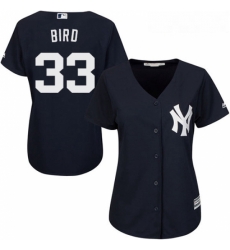 Womens Majestic New York Yankees 33 Greg Bird Authentic Navy Blue Alternate MLB Jersey