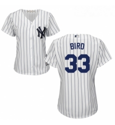 Womens Majestic New York Yankees 33 Greg Bird Replica White Home MLB Jersey