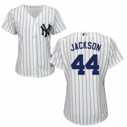 Womens Majestic New York Yankees 44 Reggie Jackson Replica White Home MLB Jersey