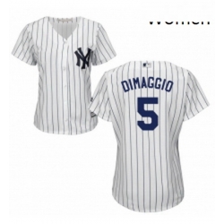 Womens Majestic New York Yankees 5 Joe DiMaggio Authentic White Home MLB Jersey